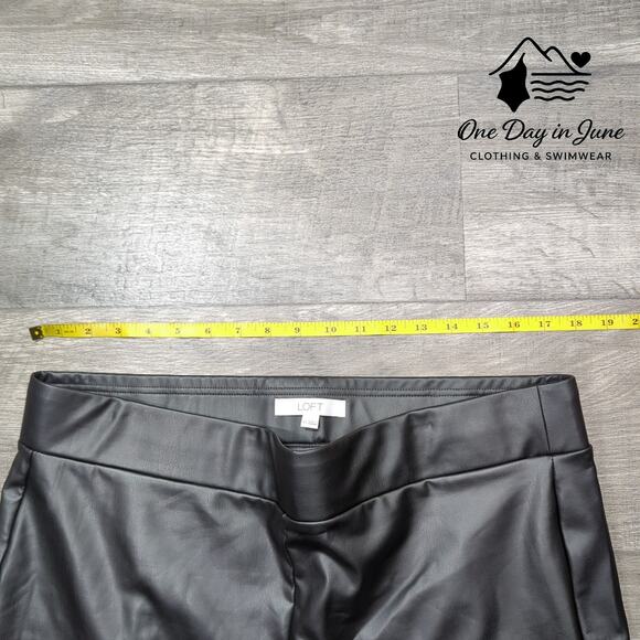 Loft Faux Leather Ankle Pants Size XL - Picture 2 of 5